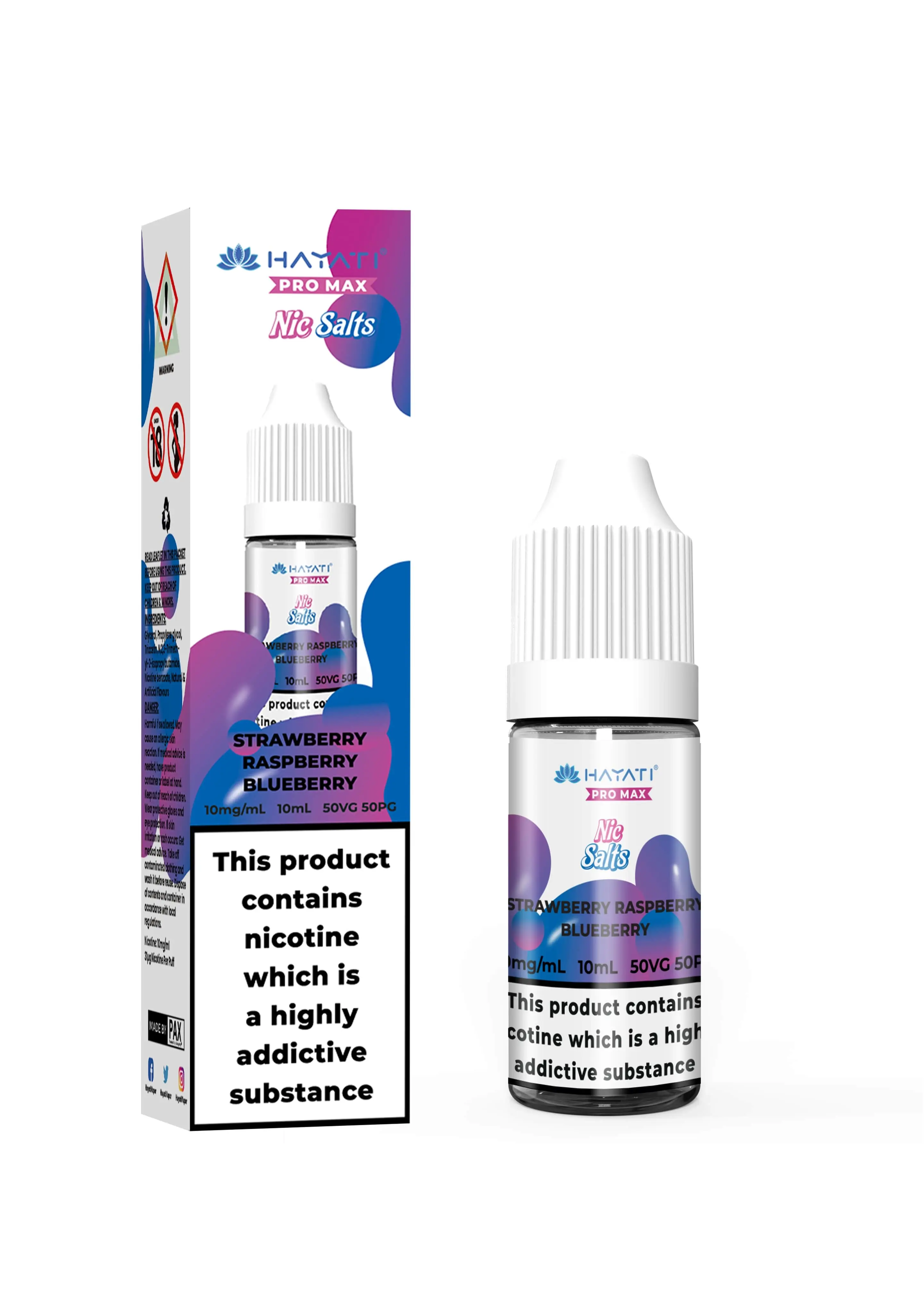 Strawberry Raspberry Blueberry Nic Salt E-Liquid by Hayati Crystal Pro Max 10ml